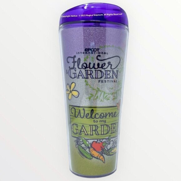 Disney Parks - Epcot Flower and Garden Festival 2022 Figment Tumbler - Picture 1 of 3